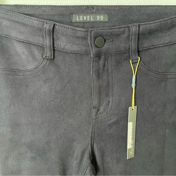 NWT Level 99 Janice mid rise Ultra Skinny Suedette pants size 28 - Picture 3 of 12